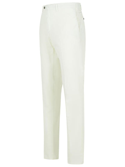 Pt Torino White Cotton Blend Pants