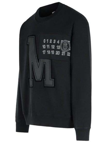 MM6 Maison Margiela Black Cotton Sweatshirt