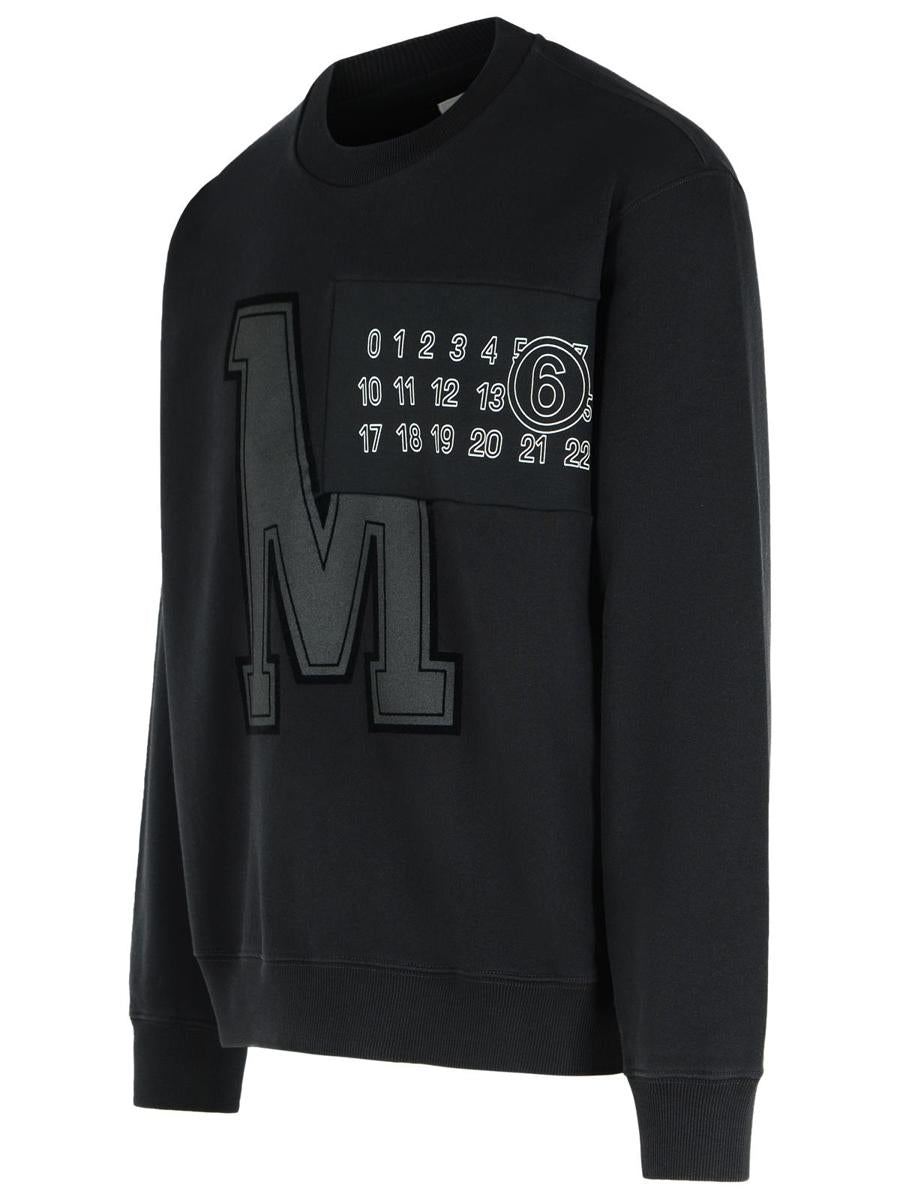 MM6 Maison Margiela Black Cotton Sweatshirt