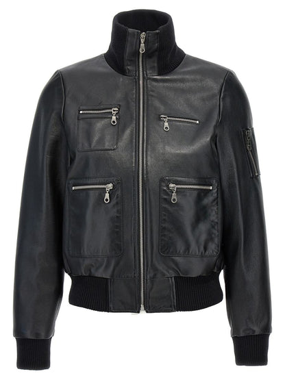 Chloé Leather Bomber Jacket