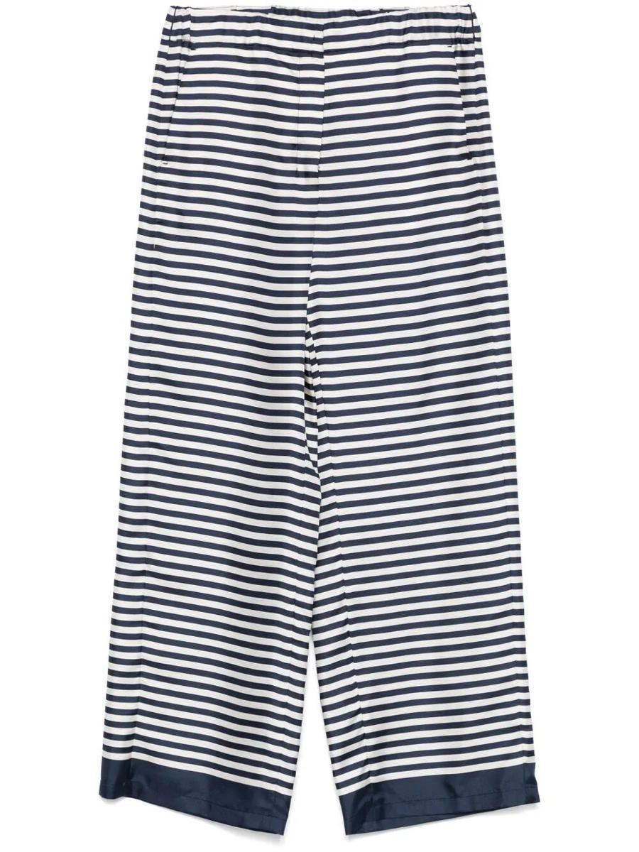 'S Max Mara Nine Printed Silk Twill Trousers Clothing