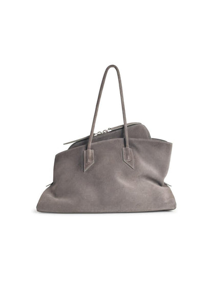 The Attico 'La Passeggiata' Medium Bag In Dark Grey Leather