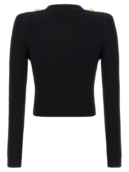Balmain Twisted Knit Cardigan