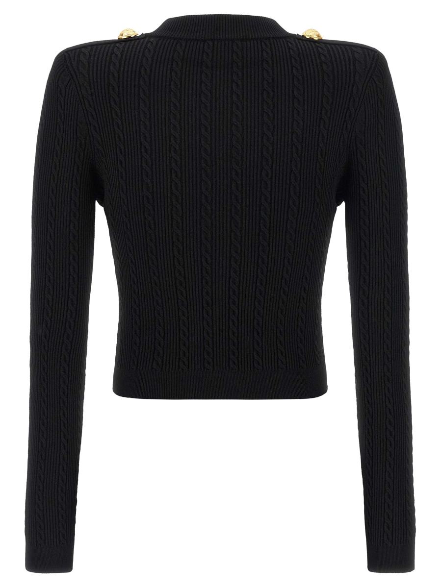 Balmain Twisted Knit Cardigan