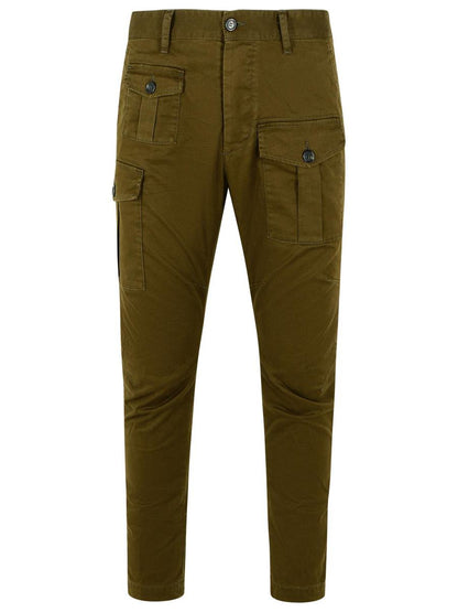 DSQUARED2 'Sexy' Dark Green Cotton Cargo Pantone
