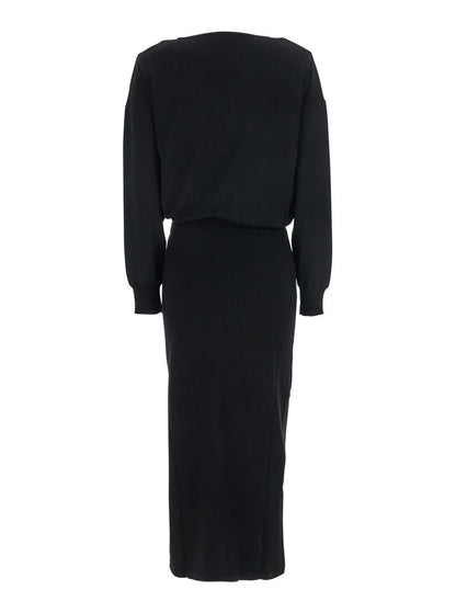 Knit Long Sleeves Maxi Dress
