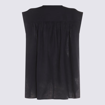 Fabiana Filippi Blue Linen Top