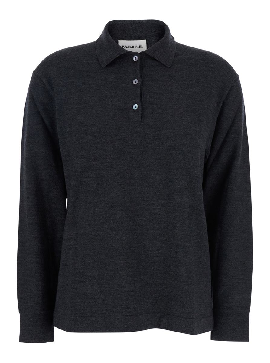 Polo Neck With Buttons Knit