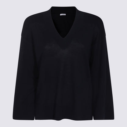 Malo Black Cotton Knitwear