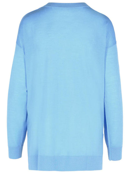 P.A.R.O.S.H. 'Over' Sweater In Light Blue Wool Blend
