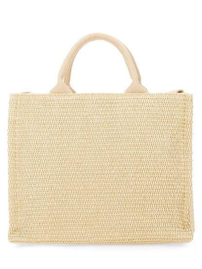 Marni Raffia Effect Fabric Small Tote Bag