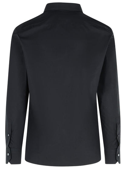 Zegna 'Trofeo' Dark Blue Cotton Shirt
