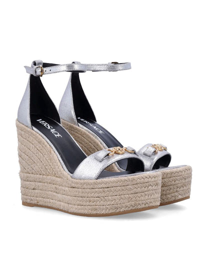 Versace Medusa '95 Leather Wedge Sandals