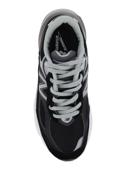 Black Low Top Sneakers With Logo Detail In Suede And Tech Fabric Woman