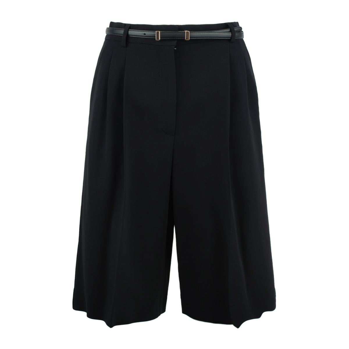 Max Mara Black Cady Bermuda Shorts