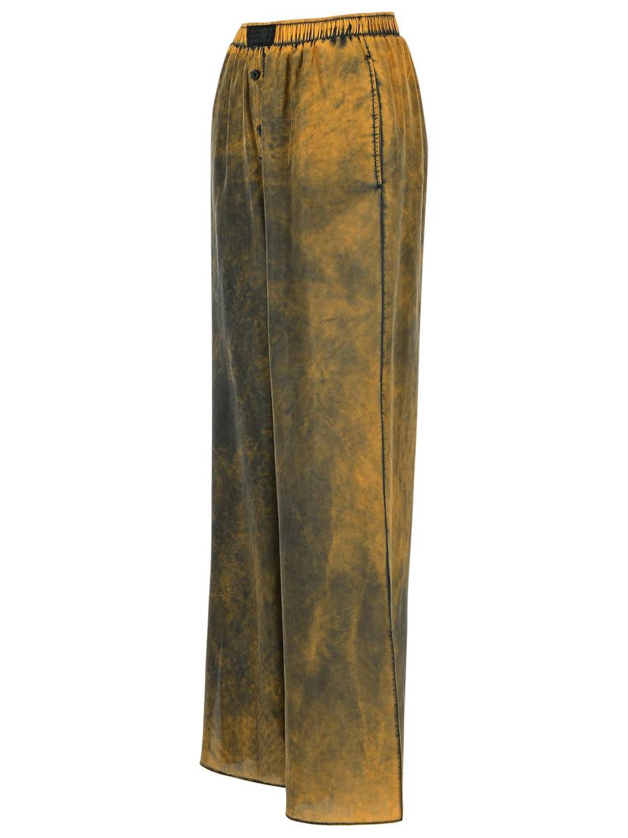 MM6 Maison Margiela 'Tie Dye' Brown Silk Pants