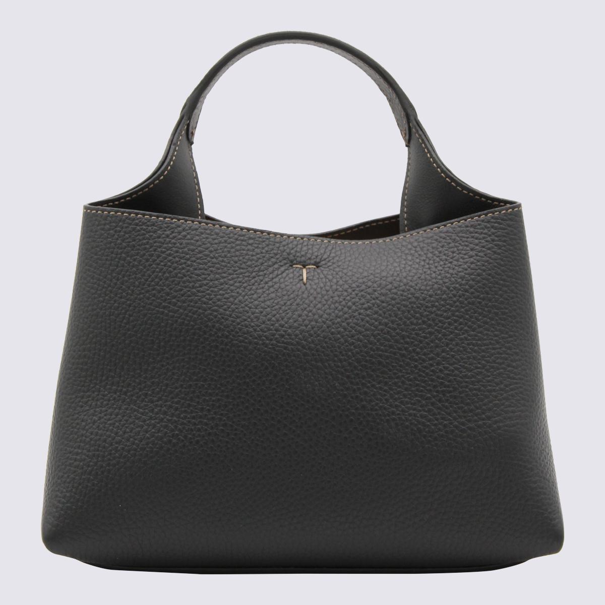 Tod'S Black Leather Top Handle Bag
