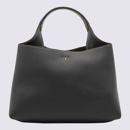 Tod'S Black Leather Top Handle Bag