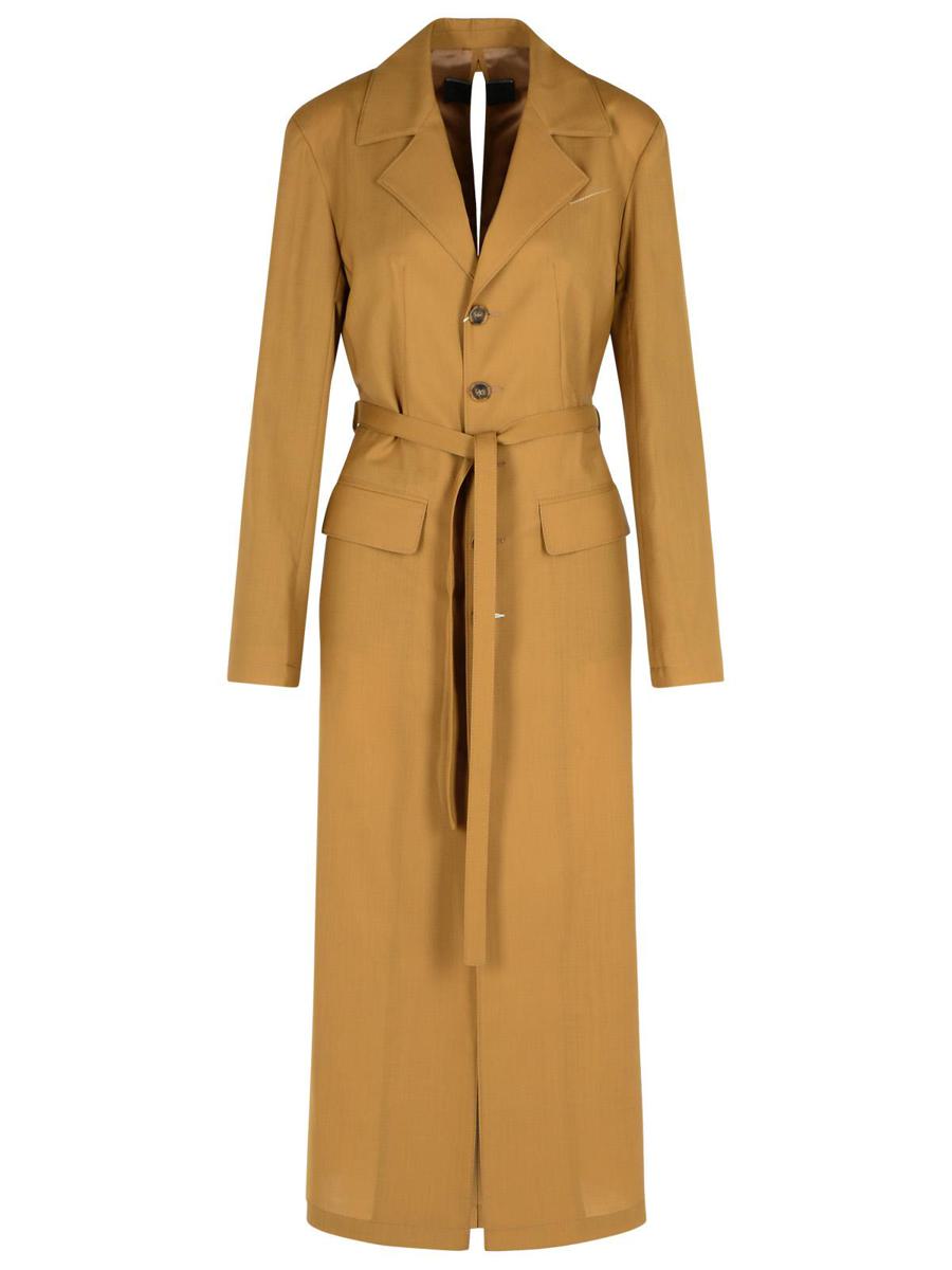 MM6 Maison Margiela Beige Wool Trench Coat