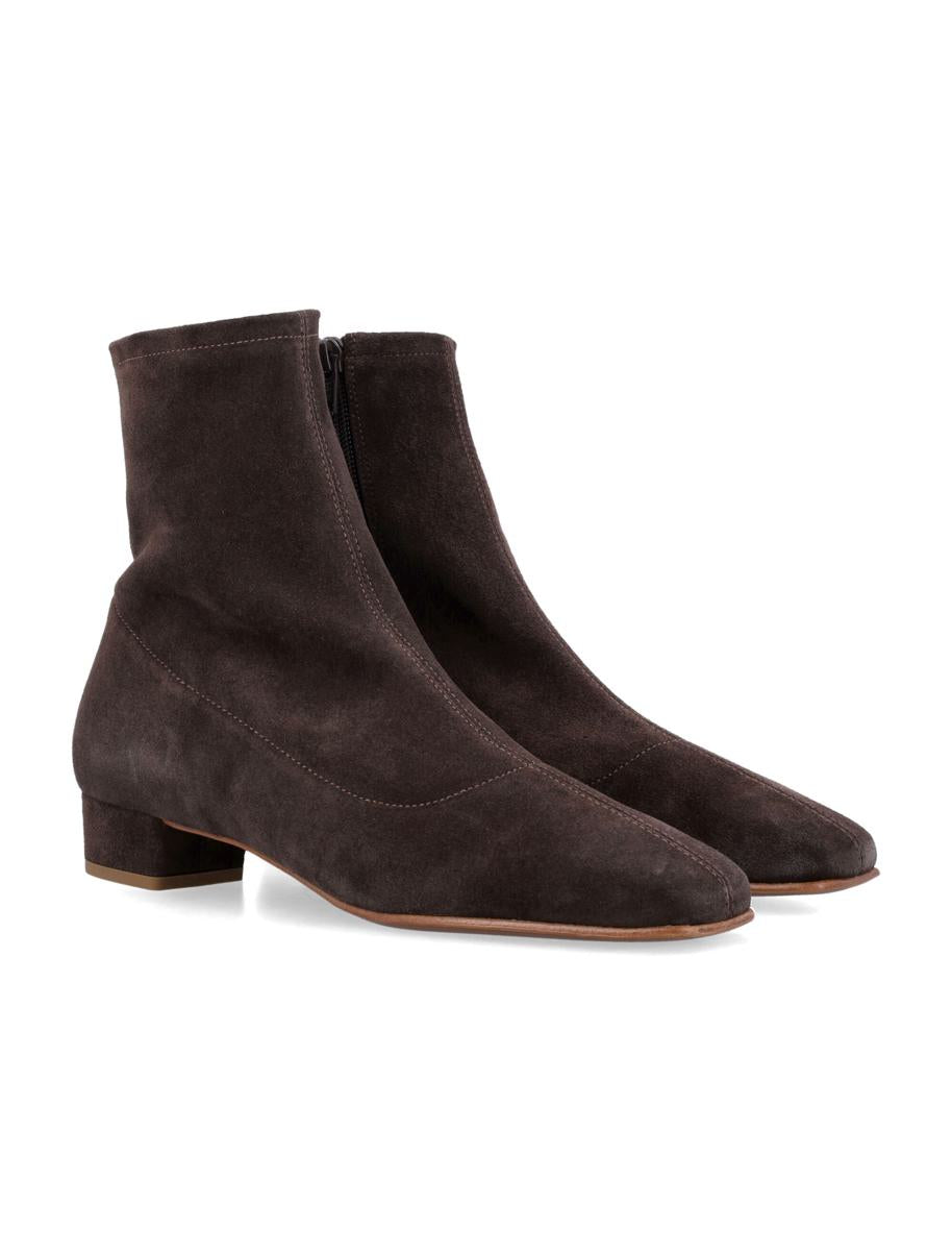 By Far Este Ristretto Brown Suede Ankle Boots