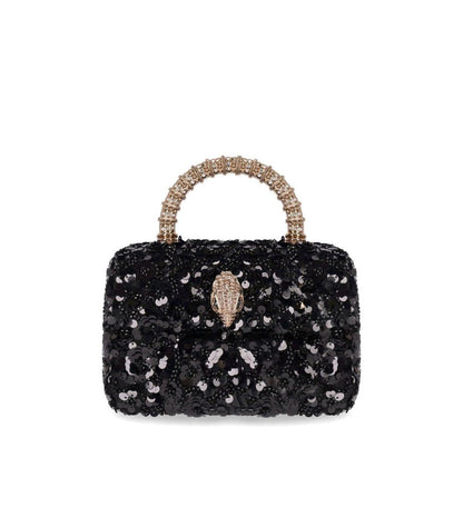 Kurt Geiger London Kensington Paillettes Mini Black Handbag