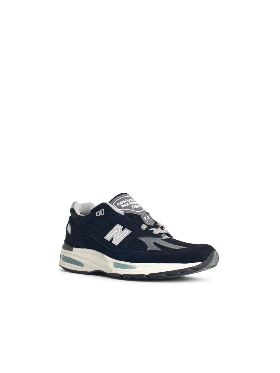 New Balance '991V2' Black Fabric Blend Sneakers