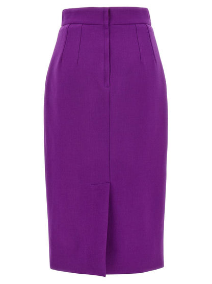 Dolce & Gabbana Metallic Logo Skirt