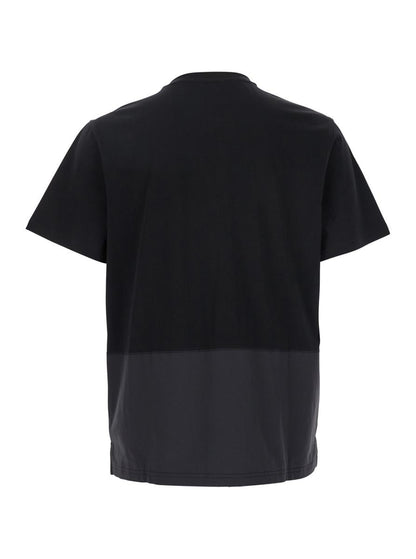'Clint' Black Crewneck T-Shirt With Logo Detail On The Front In Cotton Man
