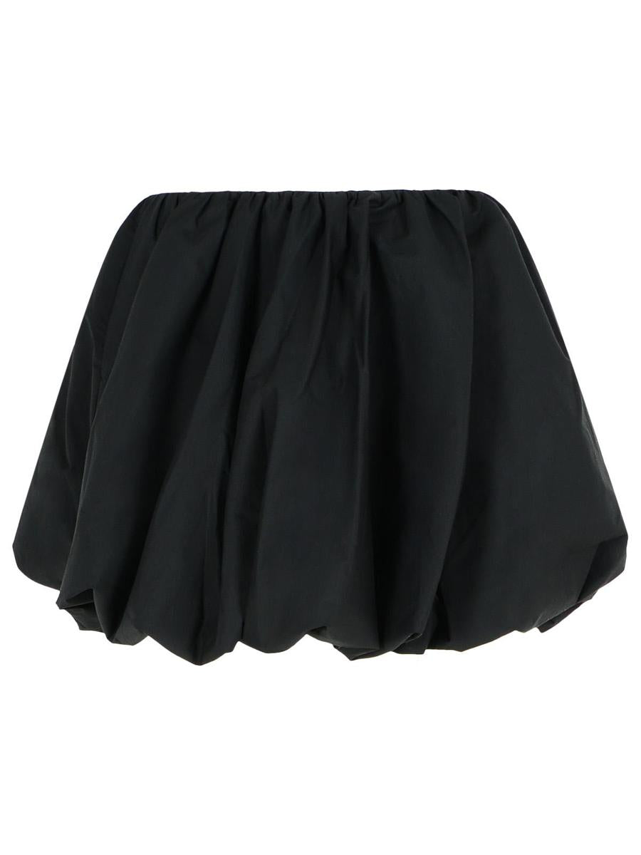 Rotate Birger Christensen 'Balloon' Black Cotton Miniskirt