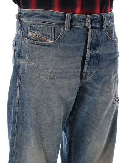 Diesel 1980 D-Eeper Destroyed Jeans Blue