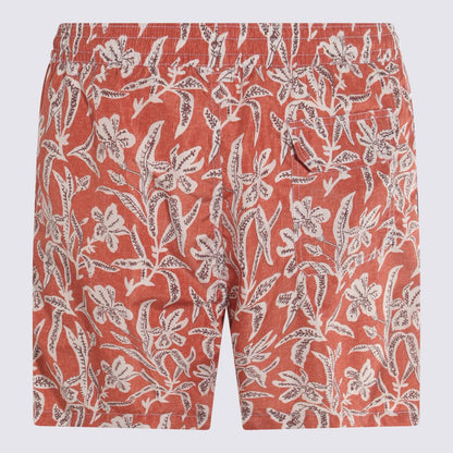Altea Orange And Multicolor Beachwear
