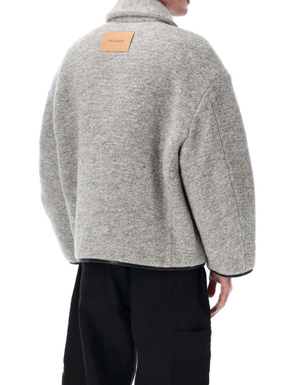 JW Anderson Light Grey Contrast Trim Casual Jacket
