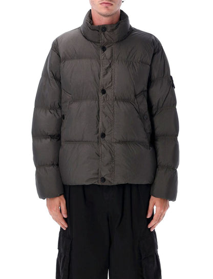 Stone Island Crinkle Effect Down Jacket