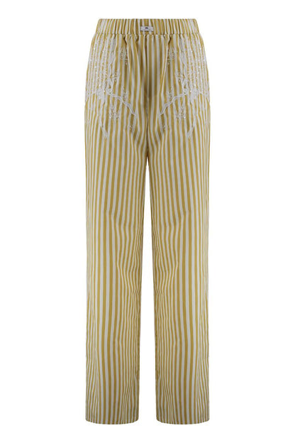 Elisabetta Franchi Poplin Cotton Trousers