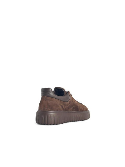 Hogan 'H-Stripes' Brown Suede Sneakers