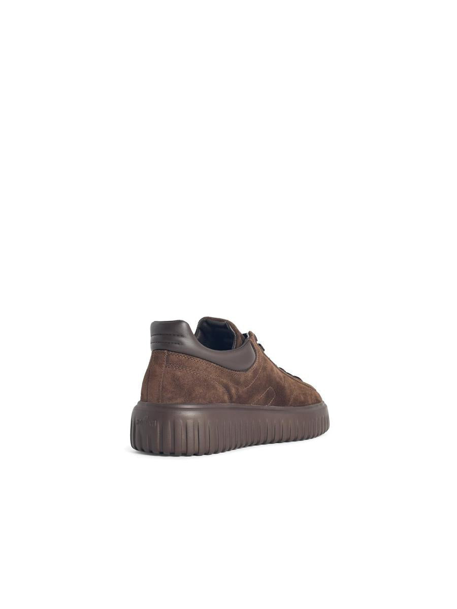 Hogan 'H-Stripes' Brown Suede Sneakers