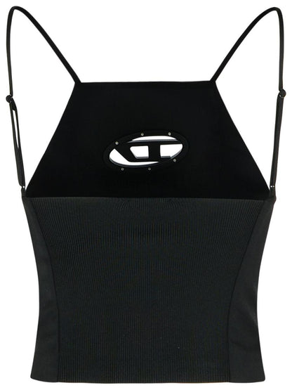 Diesel 'Wilit' Black Polyester Blend Tank Top