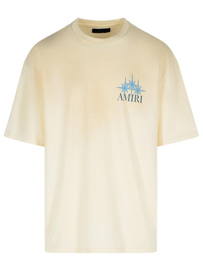 Amiri 'Starbust' Ivory Cotton T-Shirt