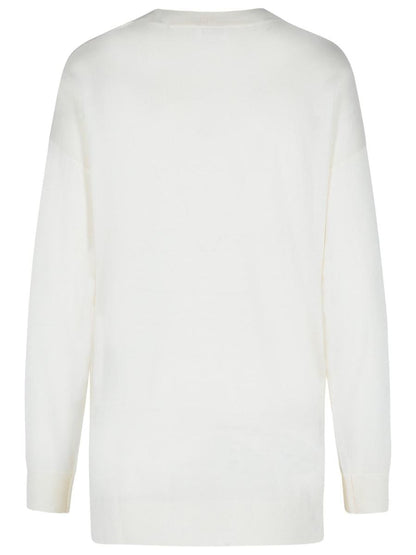P.A.R.O.S.H. 'Over' Cream Wool Blend Sweater