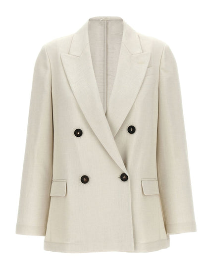 Brunello Cucinelli Lurex Double-Breasted Blazer