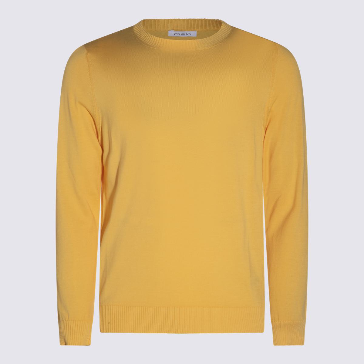 Malo Yellow Cotton Knitwear