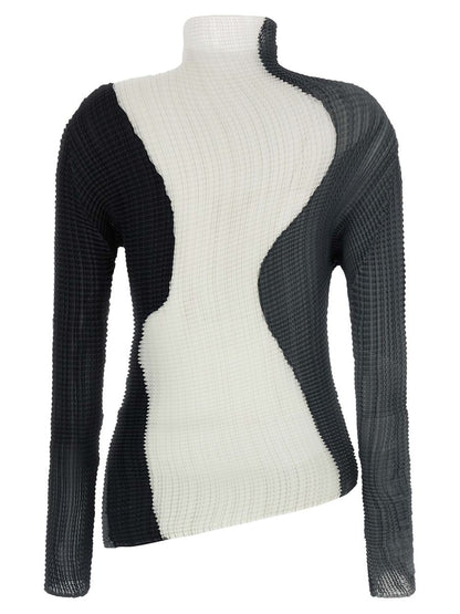 Issey Miyake 'Abstract Tint Pleats' Blouse