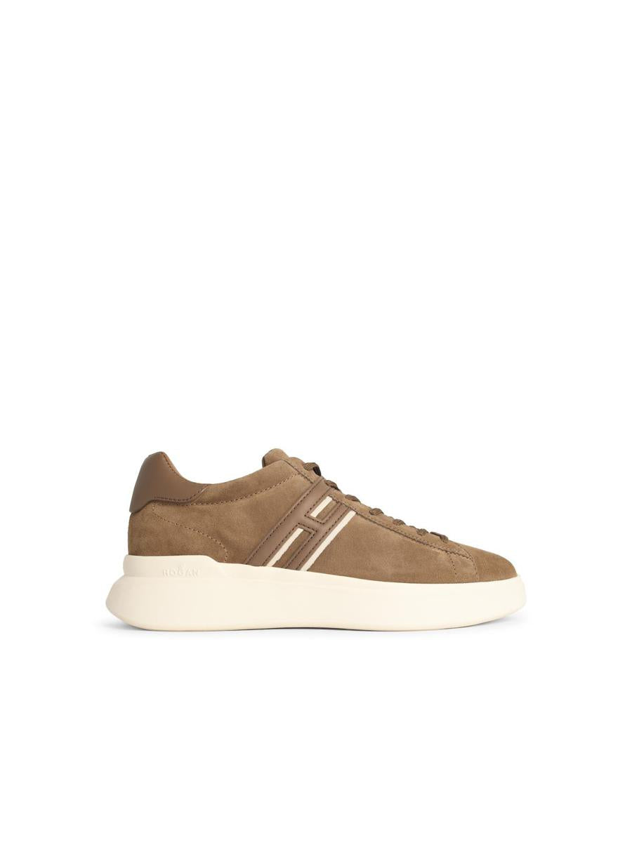 Hogan 'H580' Beige Suede Sneakers