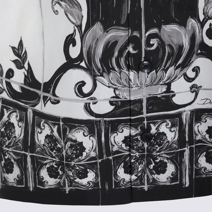 Dolce & Gabbana White And Black Cotton Shirt