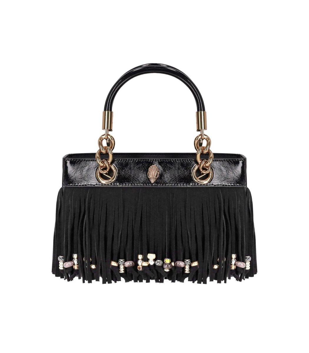 Kurt Geiger London Kensington Fringe Black Handbag
