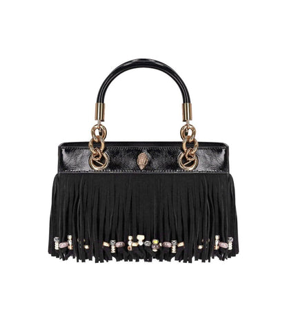 Kurt Geiger London Kensington Fringe Black Handbag