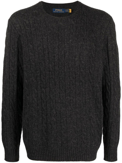 Cable wool and cashmere sweater