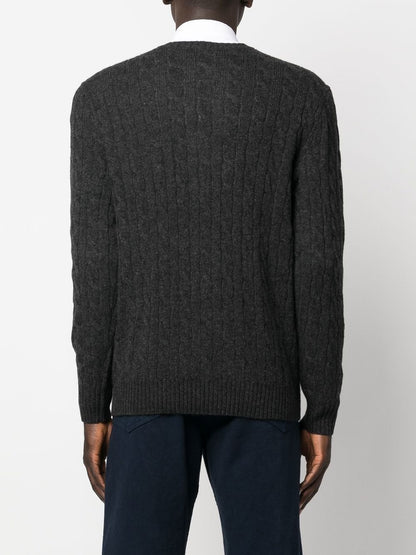 Cable wool and cashmere sweater