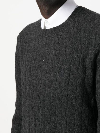 Cable wool and cashmere sweater