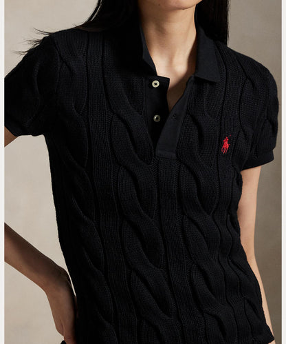 Polo Ralph Lauren POLO RALPH LAUREN cable knit cotton polo shirt